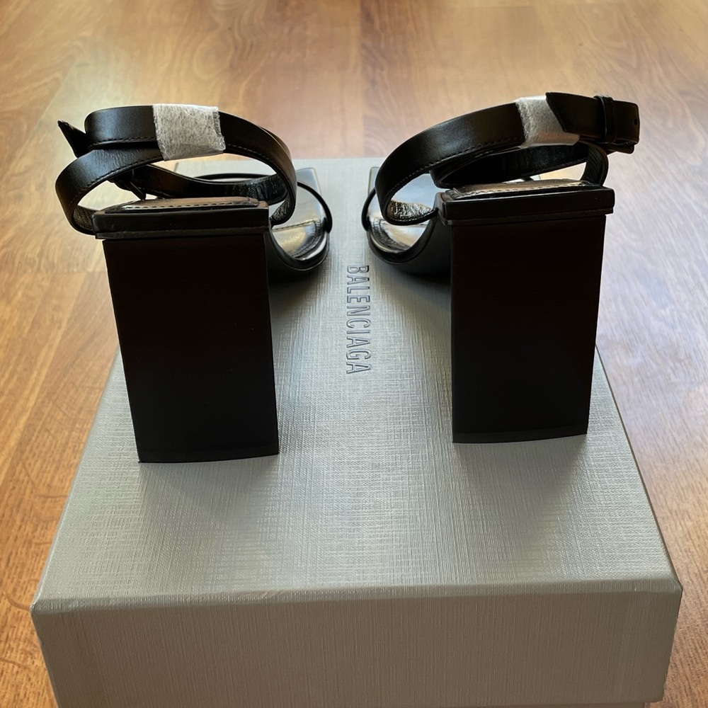 Balenciaga Moon Square Toe Sandal 90’s Aesthetic Size 37 EU / 7 US Black - Picture 4 of 5